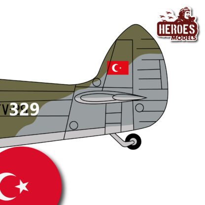 1/144 Spitfire MK.IXe | 329 Turkish Air Force | ONE SHOT DECAL - Image 2