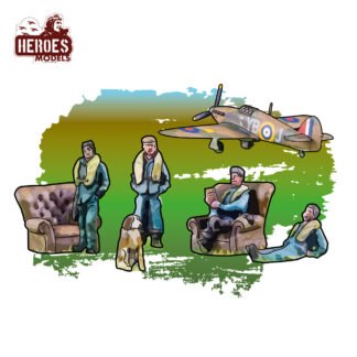 1/144 WW2 RAF Pilots at rest - SET