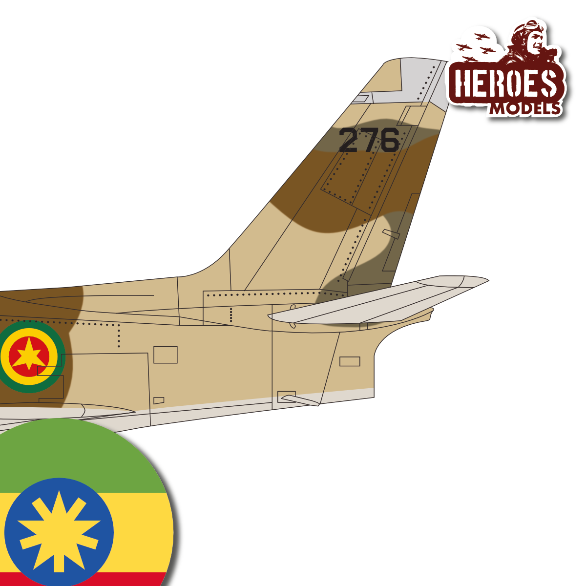 1/144 F-86F Sabre | Ethiopian Air Forces | ONE SHOT DECALS - Image 2