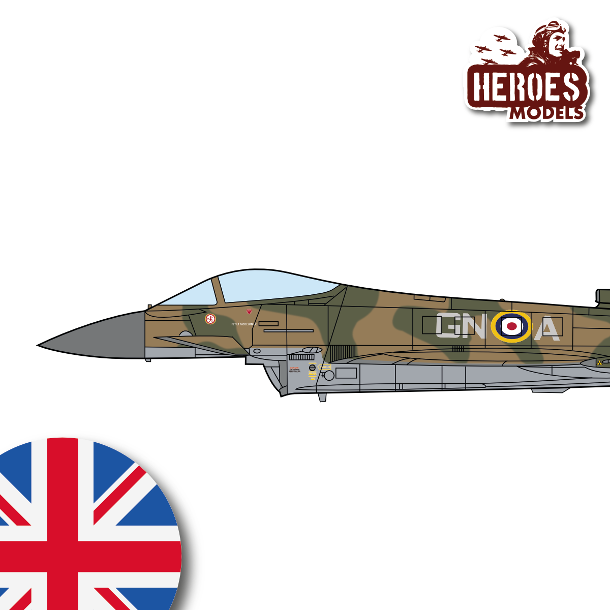 1/144 Eurofighter Typhoon FGR.4 | 29 Sqn. RAF | ONE SHOT DECAL